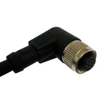 RS PRO Right Angle Female 12 way M12 to Unterminated Sensor Actuator Cable, 2m