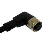 RS PRO Right Angle Female 12 way M12 to Unterminated Sensor Actuator Cable, 5m