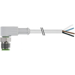 RS PRO Right Angle Male 4 way M12 to Unterminated Sensor Actuator Cable, 5m