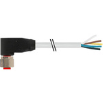RS PRO Right Angle Female 8 way M12 to Unterminated Sensor Actuator Cable, 5m