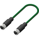 RS PRO Straight Female 4 way M12 to Straight Female 4 way M12 Sensor Actuator Cable, 2m
