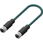 RS PRO Straight Female 4 way M12 to Straight Female 4 way M12 Sensor Actuator Cable, 2m