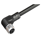 RS PRO Right Angle Female 4 way M12 to Unterminated Sensor Actuator Cable, 15m