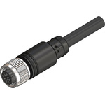RS PRO Straight Female 4 way M12 to Unterminated Sensor Actuator Cable, 10m