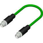 RS PRO Straight Male 8 way M12 to Straight Male 8 way M12 Sensor Actuator Cable, 5m
