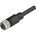 RS PRO Straight Female 4 way M12 to Unterminated Sensor Actuator Cable, 2m
