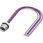 RS PRO Female 6 way M8 to Unterminated Sensor Actuator Cable, 500mm