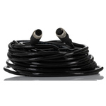 RS PRO Straight Female M12 to Straight Male M12 Sensor Actuator Cable, 10m