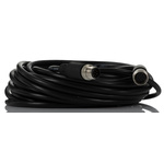 RS PRO Straight Female M12 to Straight Male M12 Sensor Actuator Cable, 10m