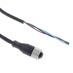 Telemecanique Sensors Straight Female 4 way M12 to Unterminated Sensor Actuator Cable, 5m