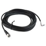Omron Straight Female 4 way M12 to Unterminated Sensor Actuator Cable, 5m