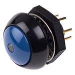 Otto Single Pole Double Throw (SPDT) Momentary Blue LED Push Button Switch, IP68S, Panel Mount, 28V dc