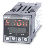 West Instruments P6100+ Panel Mount PID Temperature Controller, 48 x 48mm 1 Input, 3 Output Relay, 100 → 240 V