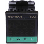 Gefran 600 PID Temperature Controller, 48 x 48 (1/16 DIN)mm, 3 Output Relay, 100 V ac, 240 V ac Supply Voltage ON/OFF