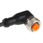ifm electronic Right Angle Female 4 way M12 to Unterminated Sensor Actuator Cable, 10m