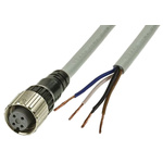 Omron Straight Female 4 way M12 to Unterminated Sensor Actuator Cable, 10m