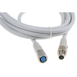 TE Connectivity Straight Female 8 way M9 to Straight Male 8 way M9 Sensor Actuator Cable, 3m