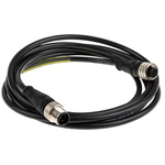 Brad from Molex Straight Female 5 way M12 to Straight Male 3 way M12 Sensor Actuator Cable, 2m