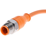 Lumberg Automation Straight Female 4 way M12 to Straight Male 4 way M12 Sensor Actuator Cable, 2m