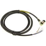 Brad from Molex Right Angle Female 4 way M12 to Straight Unterminated Sensor Actuator Cable, 2m