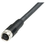 Telemecanique Sensors Straight Female 3 way 1/2 in Circular to Unterminated Sensor Actuator Cable, 5m