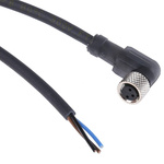 Telemecanique Sensors Right Angle Female 3 way M8 to Unterminated Sensor Actuator Cable, 2m