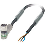 Phoenix Contact Right Angle Female 3 way M8 to Sensor Actuator Cable, 10m