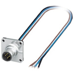 Phoenix Contact Straight Male 4 way M12 to Unterminated Sensor Actuator Cable, 500mm