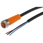 ifm electronic Straight Female 3 way M8 to Unterminated Sensor Actuator Cable, 2m