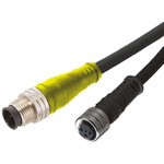 Brad from Molex Straight Female 3 way M8 to Straight Male M12 Sensor Actuator Cable, 2m
