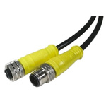 Brad from Molex Straight Female 4 way M12 to Straight Male 4 way M12 Sensor Actuator Cable, 1m