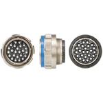 Souriau, 8D 24 Way Cable Mount MIL Spec Circular Connector Plug, Pin Contacts,Shell Size 25, Screw Coupling,