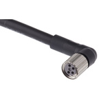 Omron Right Angle Female 4 way M8 to Unterminated Sensor Actuator Cable, 2m