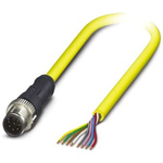 Phoenix Contact Straight Male 8 way M12 to Unterminated Sensor Actuator Cable, 5m