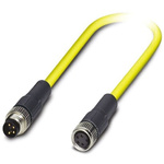 Phoenix Contact Straight Female 4 way M8 to Straight Male 4 way M8 Sensor Actuator Cable, 1.5m