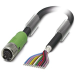 Phoenix Contact Female 12 way M12 to Unterminated Sensor Actuator Cable, 5m
