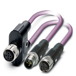 Phoenix Contact Straight Male 5 way M12 to Straight Female 5 way M12 x 2 Bus Cable, 300mm