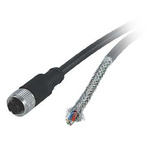 Baumer Female 8 way M12 to Unterminated Sensor Actuator Cable, 2m