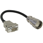 Baumer Straight Female 12 way M23 to Straight Male 9 way 9 Pin D-sub Sensor Actuator Cable, 200mm