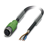 Phoenix Contact Female 4 way M12 to Sensor Actuator Cable, 3m