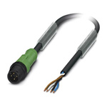 Phoenix Contact Male 4 way M12 to Sensor Actuator Cable, 5m