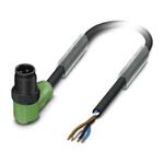 Phoenix Contact Right Angle Male 4 way M12 to Sensor Actuator Cable, 5m