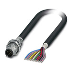 Phoenix Contact Male 12 way M12 to Sensor Actuator Cable, 2m