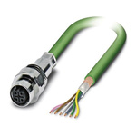 Phoenix Contact Female 5 way M12 to Bus Cable, 2m
