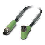 Phoenix Contact Male 8 way M8 to Right Angle Female 8 way M8 Sensor Actuator Cable, 300mm