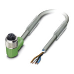 Phoenix Contact Right Angle Female 4 way M12 to Sensor Actuator Cable, 10m