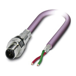 Phoenix Contact Male 2 way M12 to Bus Cable, 10m