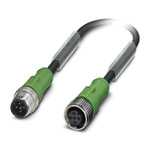 Phoenix Contact Straight Male 5 way M12 to Straight Female 5 way M12 Sensor Actuator Cable, 600mm