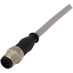 Harting Straight Male 8 way M12 to Unterminated Sensor Actuator Cable, 1m