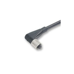 Binder Right Angle Female 4 way M5 to Unterminated Sensor Actuator Cable, 2m